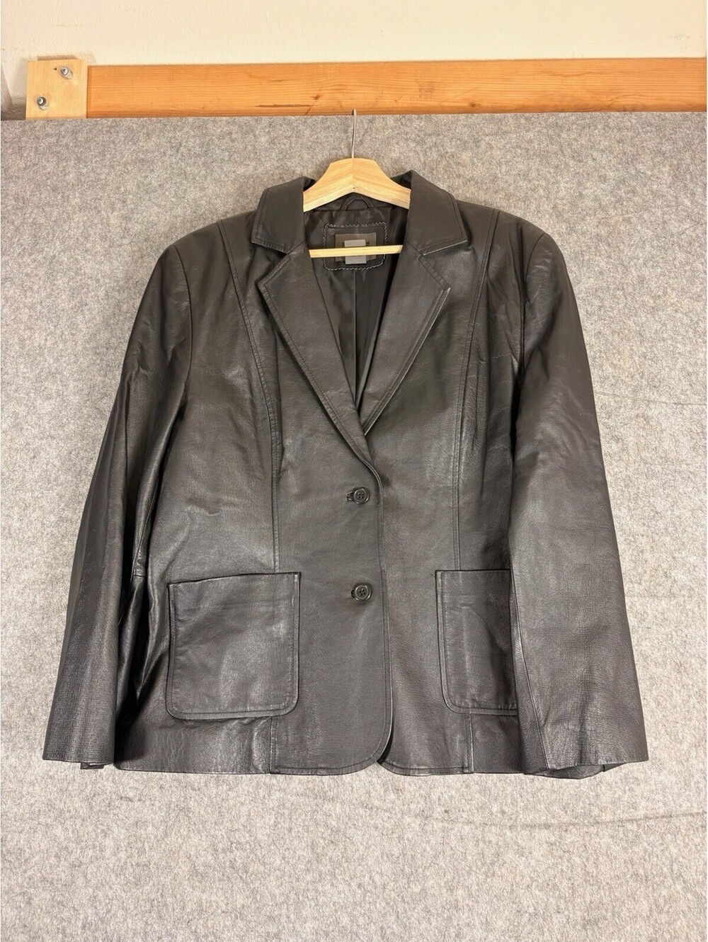 Uniform John Paul Richard Women’s Lamb Leather Blazer Jacket Black Size 12